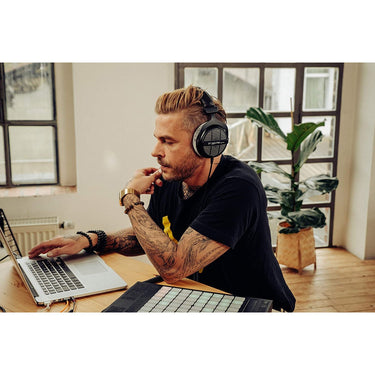 BeyerDynamic DT 990 PRO Studio Headphones for Mixing Mastering (Open) Over Ear Headset + Case
