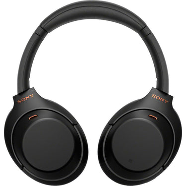Sony WH1000XM4/B Noise Cancelling Wireless Headphones + Wood Headphone Stand