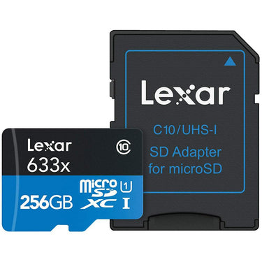 Lexar High-Performance 633x microSDHC/microSDXC UHS-I 256GB + Accessory Bundle