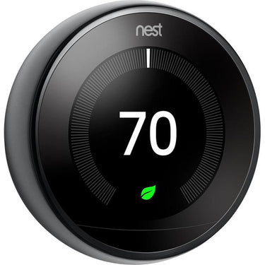 Google Nest Learning Thermostat 3rd Gen Smart Thermostat (Mirror Black) T3018US - Open Box