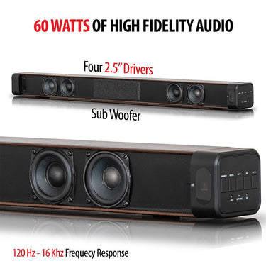 Deco Home 60W 2.0 Channel Soundbar - SB200WOD - Open Box