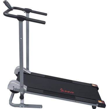 Sunny Health and Fitness SF-T1407M Manual Compact Walking Treadmill with LCD Monitor - Open Box