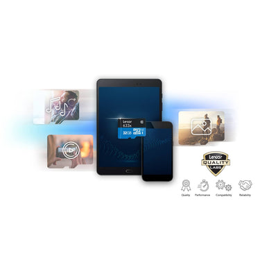 Lexar 2 Pack 633x 32GB (64GB Total) MicroSDHC UHS-I Memory Cards + SD Adapter Bundle
