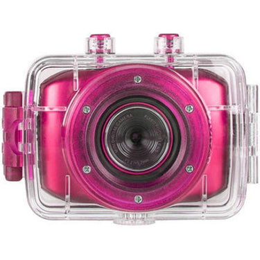 Vivitar HD Action Waterproof Camera/Camcorder, Hot Pink w/ Accessory Bundle