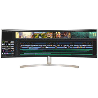 LG 49" Class 32:9 UltraWide Dual QHD IPS Curved LED Monitor w/ Accessories Bundle