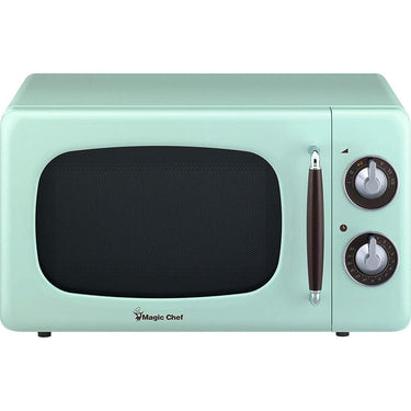 Magic Chef 0.7 Cu Ft 700 Watt Retro Countertop Microwave - MCD770CB (Mint Green)