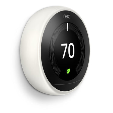 Google Nest Learning Smart Thermostat 3rd Gen White T3017US + elago Wall Plate Cover