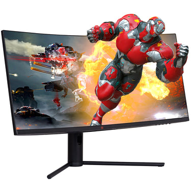 Deco Gear 34" 3440x1440 21:9 Ultrawide Curved Monitor, 180Hz, HDR10, 4000:1, 6ms, 3-Pack
