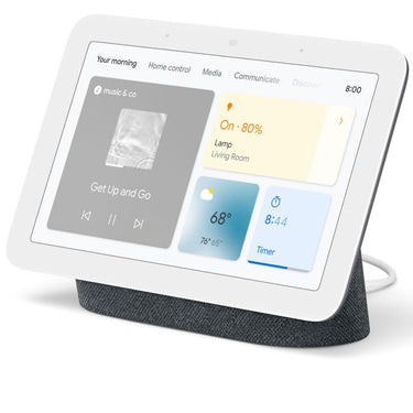 Google Nest Hub Smart Display w/ Assistant Charcoal 2nd Gen + Router 2 Pack Sand