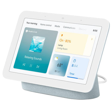 Google Nest Hub Smart Display with Assistant Mist 2nd Gen + Router 2 Pack Sand