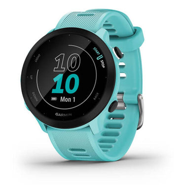 Garmin Forerunner 55 GPS Running Watch (Aqua) with 2-Pack Screen Protector Bundle