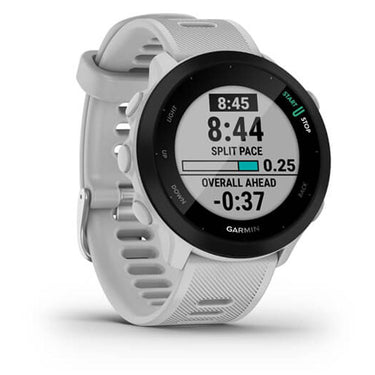 Garmin Forerunner 55 GPS Running Watch (White) with 2-Pack Screen Protector Bundle