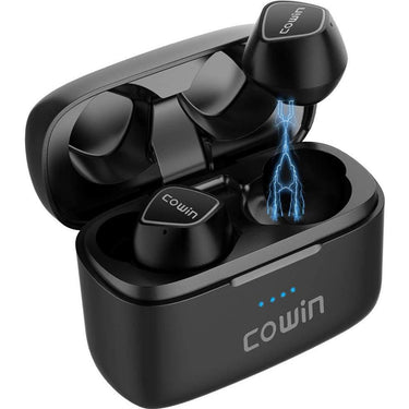 Cowin KY02 True Wireless Bluetooth Sports Eearbuds Black + Power Protection Pack