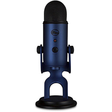 Blue 988-000101 Yeti USB Microphone Four Pattern, Midnight Blue w/ Accessories Bundle
