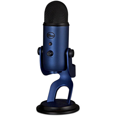 Blue 988-000101 Yeti USB Microphone Four Pattern, Midnight Blue w/ Accessories Bundle