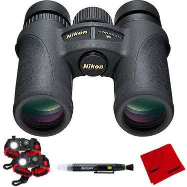 Nikon Monarch 7 Binoculars 10x42 with Tactical Bracelet Bundle