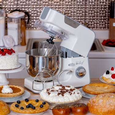 Deco Chef 5.5 QT Kitchen Stand Mixer, 8-Speed Motor + Bonus Deco Chef 12 Piece Knife Set