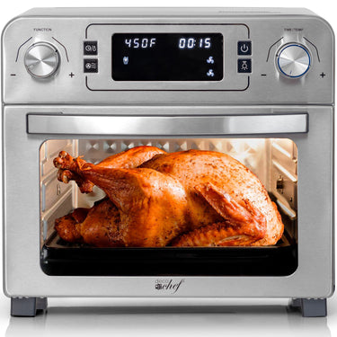 Deco Chef 24QT Countertop Toaster Air Fryer Oven  + Bonus Deco Chef 16 Piece Knife Set
