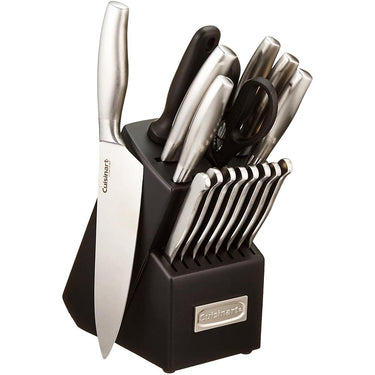 Cuisinart 17pc Artiste Collection Cutlery Knife Block Set w/ Gloves + Knife Sharpener
