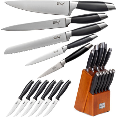 Deco Chef 3.7QT Electric Oil-Free Digital Air Fryer + Deco Chef 12-Piece Knife Set