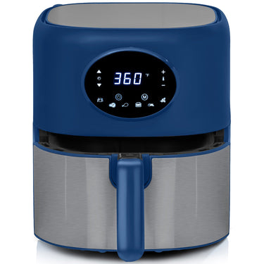 Deco Chef 3.7QT Digital Air Fryer + 6 Cooking Presets, Blue + Deco Chef 16-Piece Knife Set