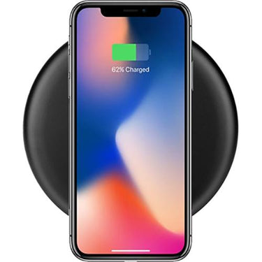 Deco Gear QI Wireless Fast-Charging Pad in Matte Black - 10W Output - Open Box