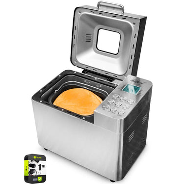 Deco Chef 2 LB Stainless Steel Bread Maker with Smart Cooking Programs+Warranty