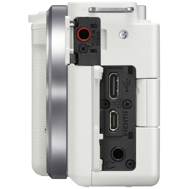 Sony ZV-E10 Mirrorless Alpha APS-C Vlog Camera Body + 10-18mm F4 Lens White Bundle