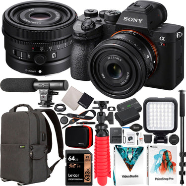 Sony a7R IV Mirrorless Full Frame Camera + 40mm F2.5 G FE Lens SEL40F25G Kit Bundle
