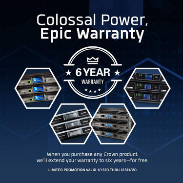 Crown CDI 1000 2-Channel, 500W at 4ohm Power Amplifier NCDI1000VM