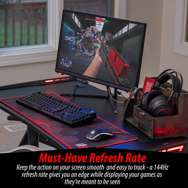 Deco Gear 25" Gaming Monitor, 1080P FHD, IPS AHVA AdaptiveSync Panel, 144Hz, 1ms, 99% sRGB