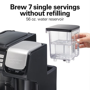 Hamilton Beach FlexBrew Trio 3-way Coffee Maker, K-Cup/Ground Compatible - Black (49902)