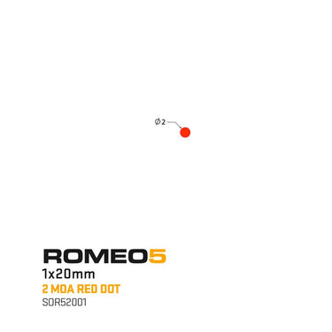 Sig Sauer ROMEO5 1x20mm Compact Red Dot Sight, 2 MOA - Black (SOR52001)