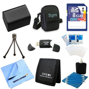 Special 8GB Card / NP-FV50 Battery Kit for Sony HDR-CX190, CX200, CX260V, XR260V, CX210