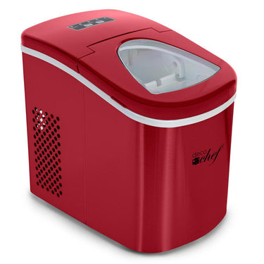 Deco Chef Compact Electric Ice Maker Red with 1 Year Extended Warranty