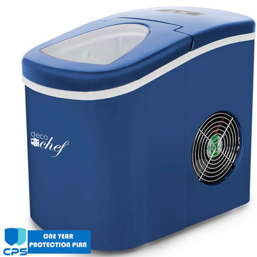 Deco Chef Compact Electric Ice Maker Blue with 1 Year Extended Warranty