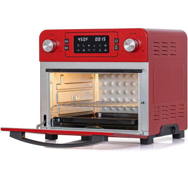 Deco Chef 24QT Stainless Steel Countertop Toaster Air Fryer Oven Red- + Warranty