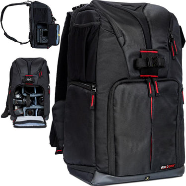 Deco Gear Drone/Camera Sling Backpack w/ 59" Stabilizer Tripod and Bonus Lens Cleaning Kit