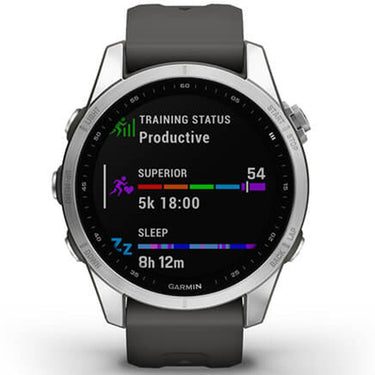 Garmin 010-02539-00 Fenix 7S Smartwatch, Silver w/ Accessories Bundle