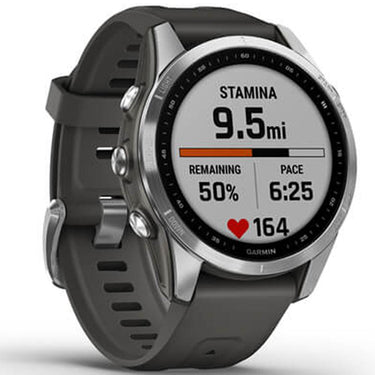 Garmin 010-02539-00 Fenix 7S Smartwatch, Silver w/ Accessories Bundle