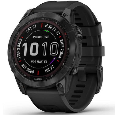Garmin 010-02540-34 Fenix 7 Sapphire Solar Smartwatch w/ Accessories Bundle