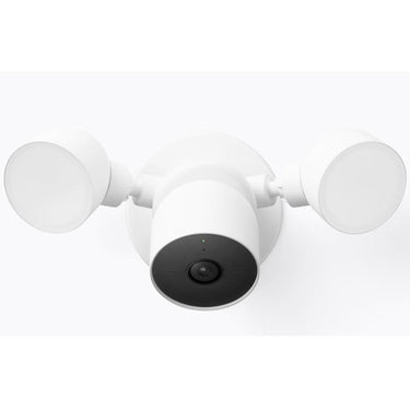 Google Nest Cam with Floodlight, White w/ Google Nest Wifi Router & Point 2-Pack