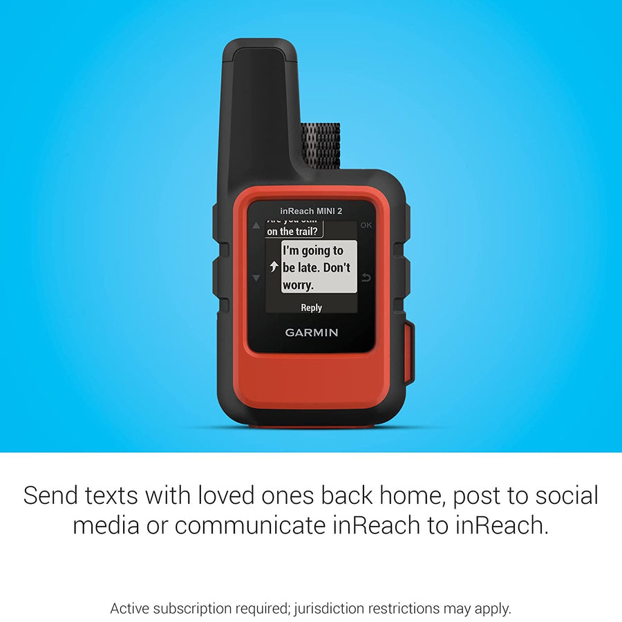 Garmin inReach Mini 2 Portable Satellite Communicator/GPS Navigator - Flame Red