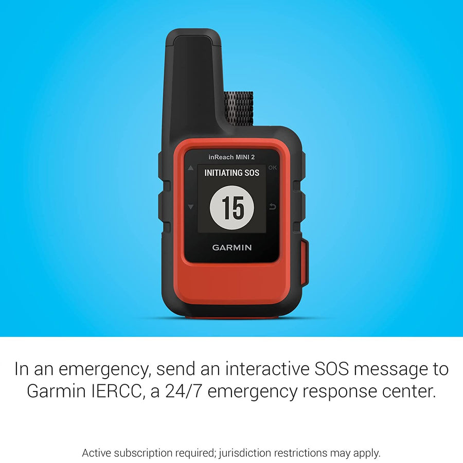 Garmin inReach Mini 2 Portable Satellite Communicator/GPS Navigator - Flame Red