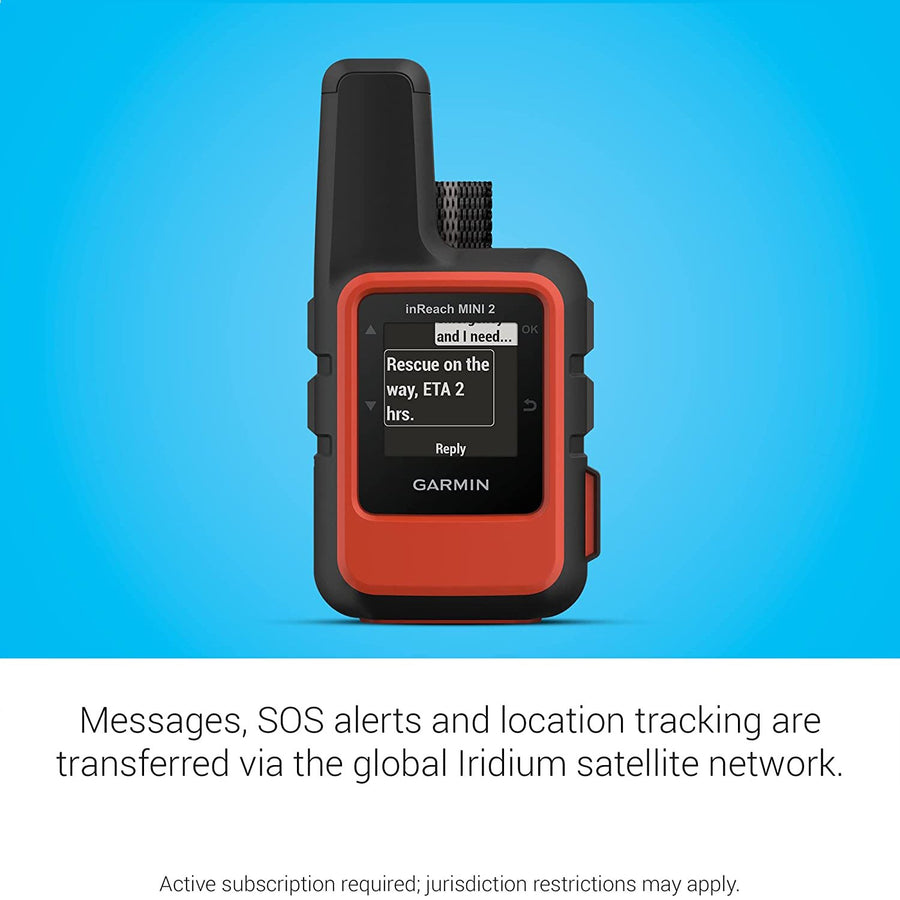Garmin inReach Mini 2 Portable Satellite Communicator/GPS Navigator - Flame Red