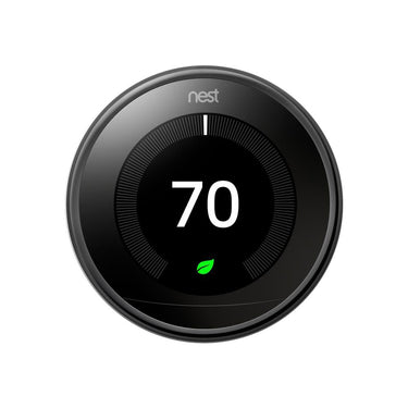 Google Nest 3rd Generation Learning Thermostat Mirror Black + Hub Max Charcoal