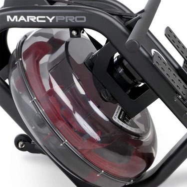 Marcy NS-6023RW Indoor Water Resistance Rowing Machine + Massage Gun Bundle