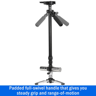 Vivitar Professional 59" Telescopic Photo/Video Stabilizer, Weighted Tripod Base, Red