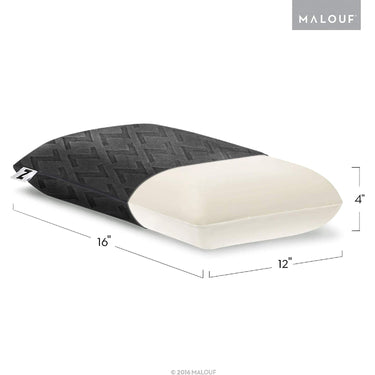 Malouf Z Travel Dough Memory Foam Pillow with Removable Bamboo Velour Rayon Cover