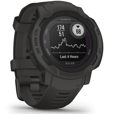 Garmin Instinct 2 Solar Smartwatch, Graphite + Accessories Bundle